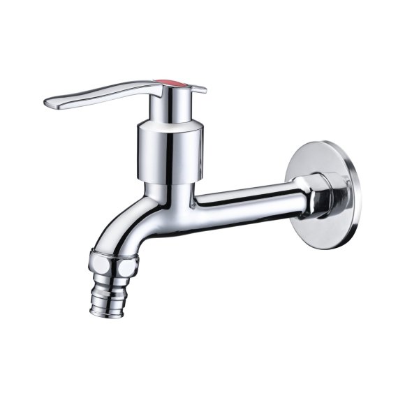 Chrome Extended Long Body Water Tap Supplier for Bathroom and Laundry