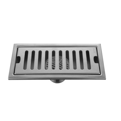 Brushed Nickel Linear Shower Floor Drain Supplier with 10x20cm Panel