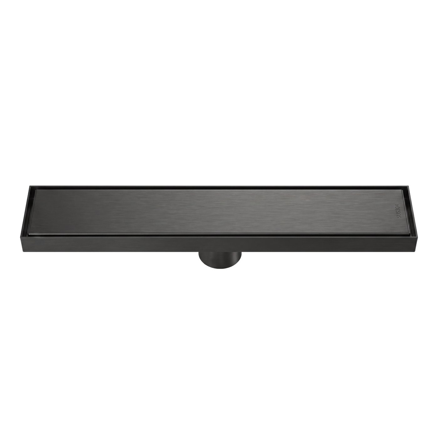 Matte Black Slim Linear Floor Drain Supplier with 8x30cm Design