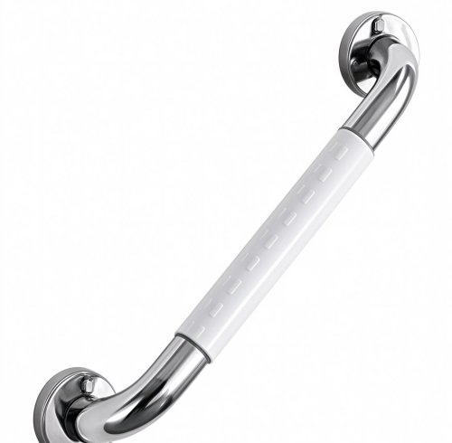 White Steel Core Grab Bar Supplier with 32mm Tube for Senior Bathrooms