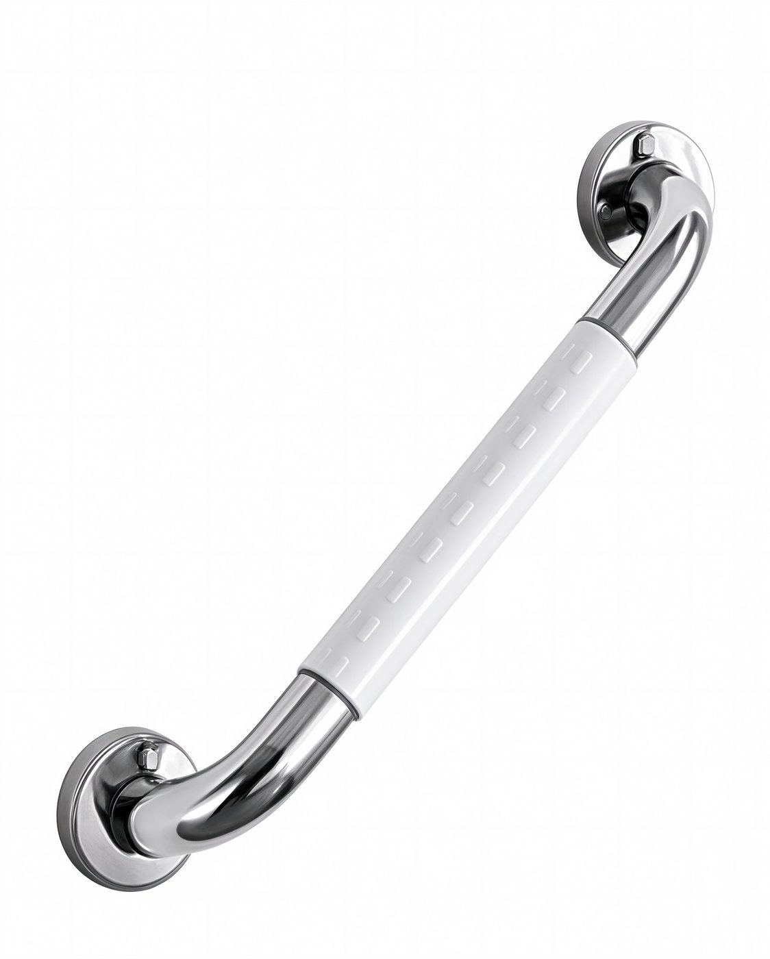White Steel Core Grab Bar Supplier with 32mm Tube for Senior Bathrooms