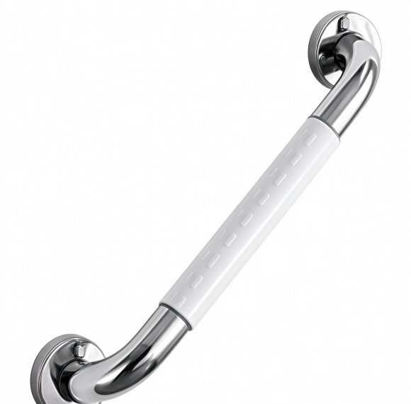 White Steel Core Grab Bar Supplier with 32mm Tube for Senior Bathrooms