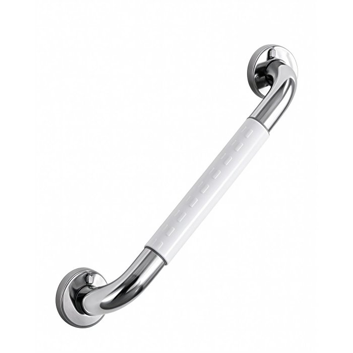 White Steel Core Grab Bar Supplier with 32mm Tube for Senior Bathrooms