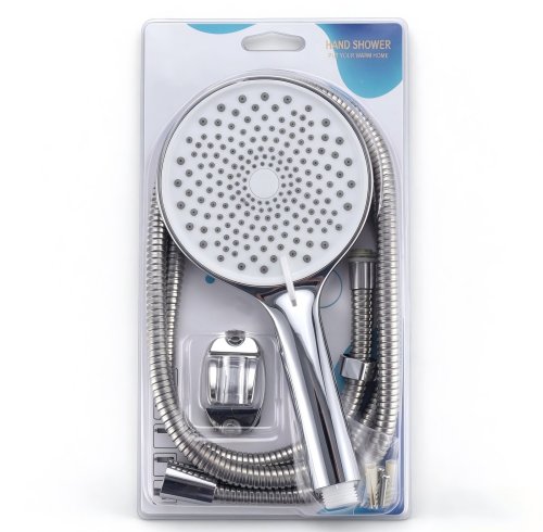 Chrome High Coverage Hand Shower Set Supplier with Wide Spray Face