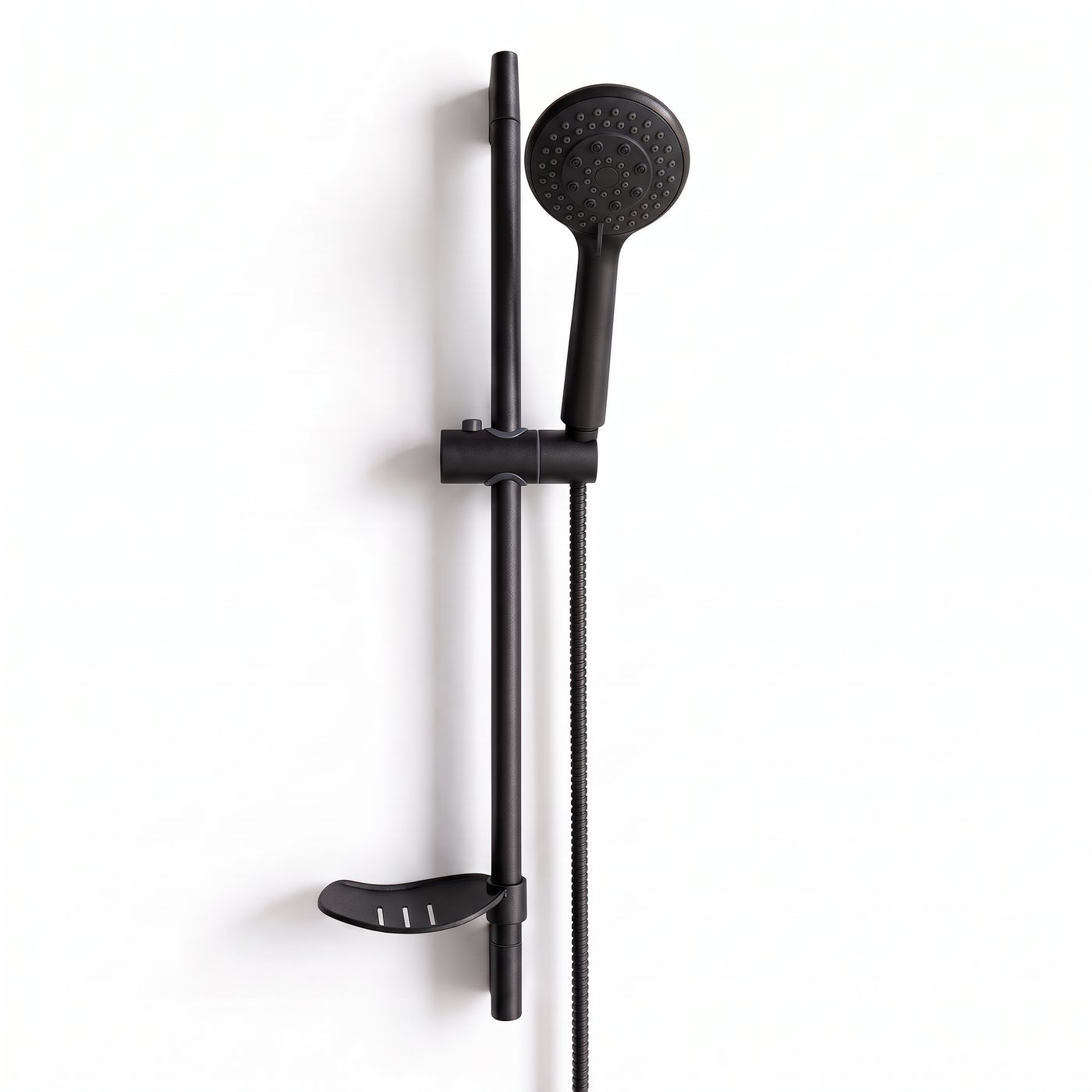 Matte Black Hand Shower Set with Sliding Bar and Adjustable Rail Supplier