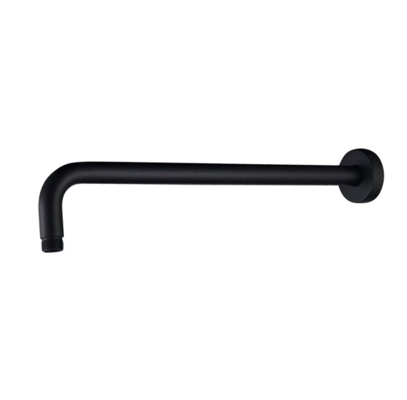 Matte Black Shower Arm Supplier with 30cm Reach for Bathrooms