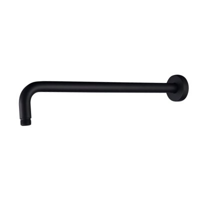 Matte Black Shower Arm Supplier with 30cm Reach for Bathrooms