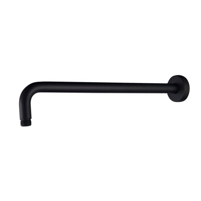 Matte Black Shower Arm Supplier with 30cm Reach for Bathrooms