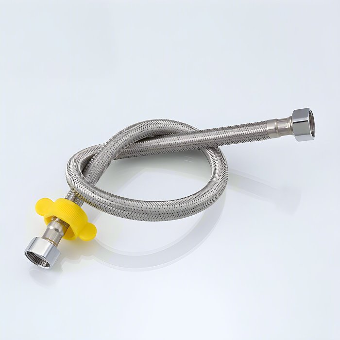 Brushed Nickel 304 Stainless Braided Hose Supplier for Bathrooms