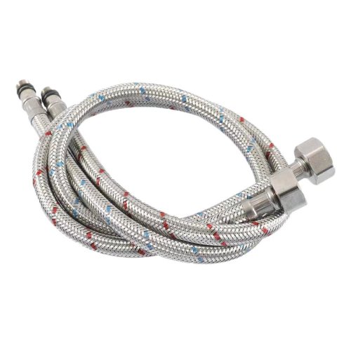 Brushed Nickel 60cm Vessel Sink Hose Supplier with Braided Steel Body