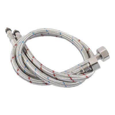 Brushed Nickel 60cm Vessel Sink Hose Supplier with Braided Steel Body