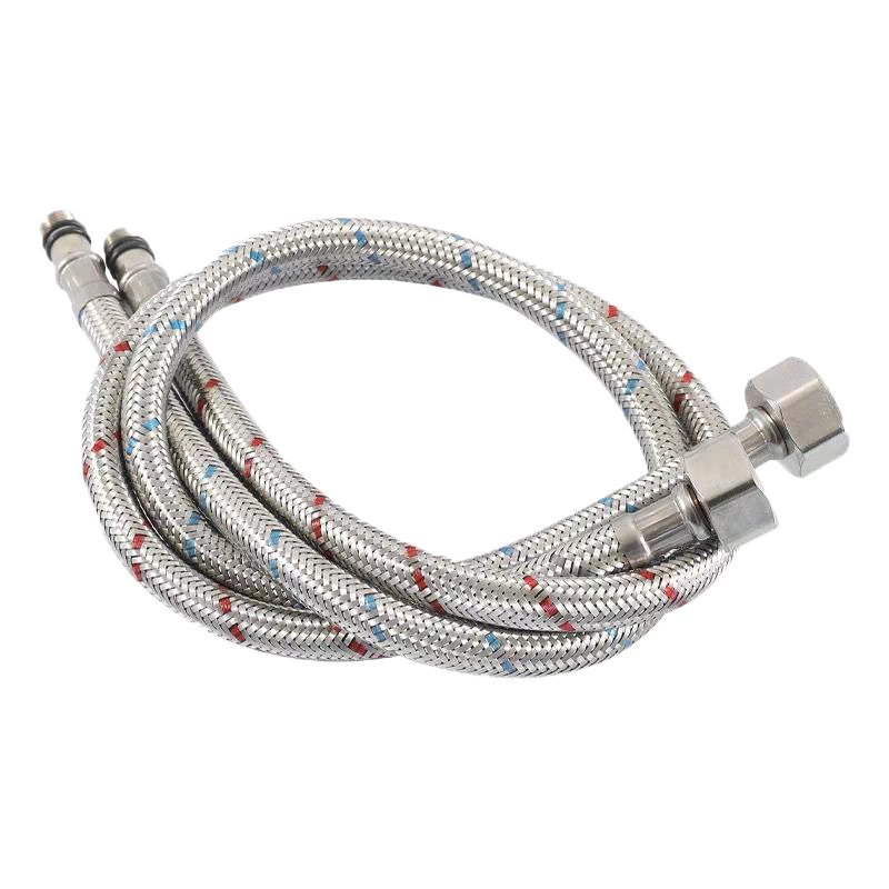 Brushed Nickel 60cm Vessel Sink Hose Supplier with Braided Steel Body