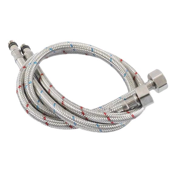 Brushed Nickel 60cm Vessel Sink Hose Supplier with Braided Steel Body