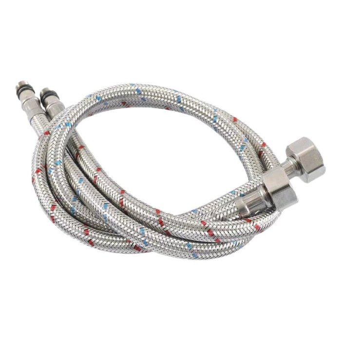 Brushed Nickel 60cm Vessel Sink Hose Supplier with Braided Steel Body