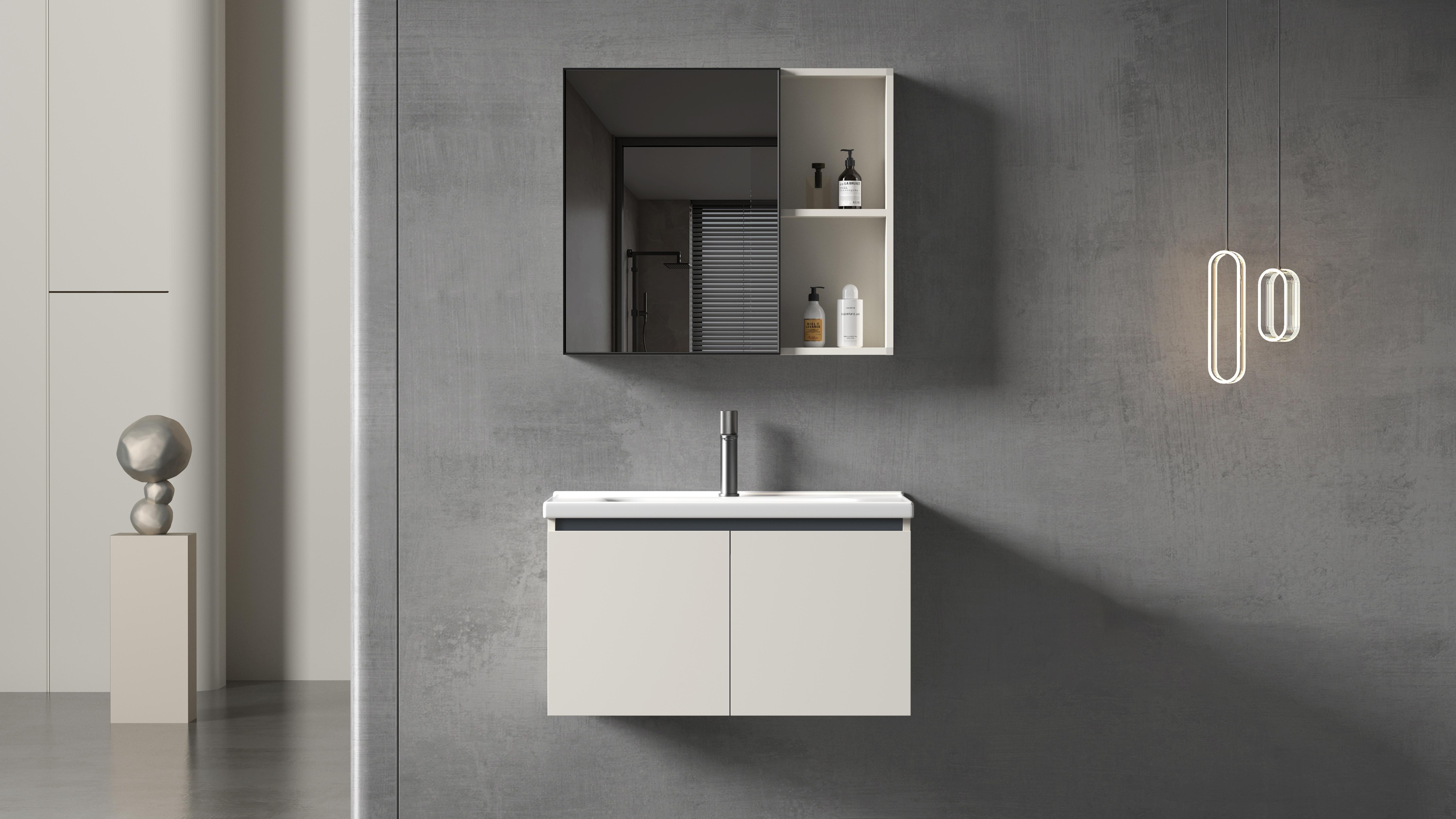 OYAQUA CB-1509-80 800 mm high-density board vanity with soft-close drawers