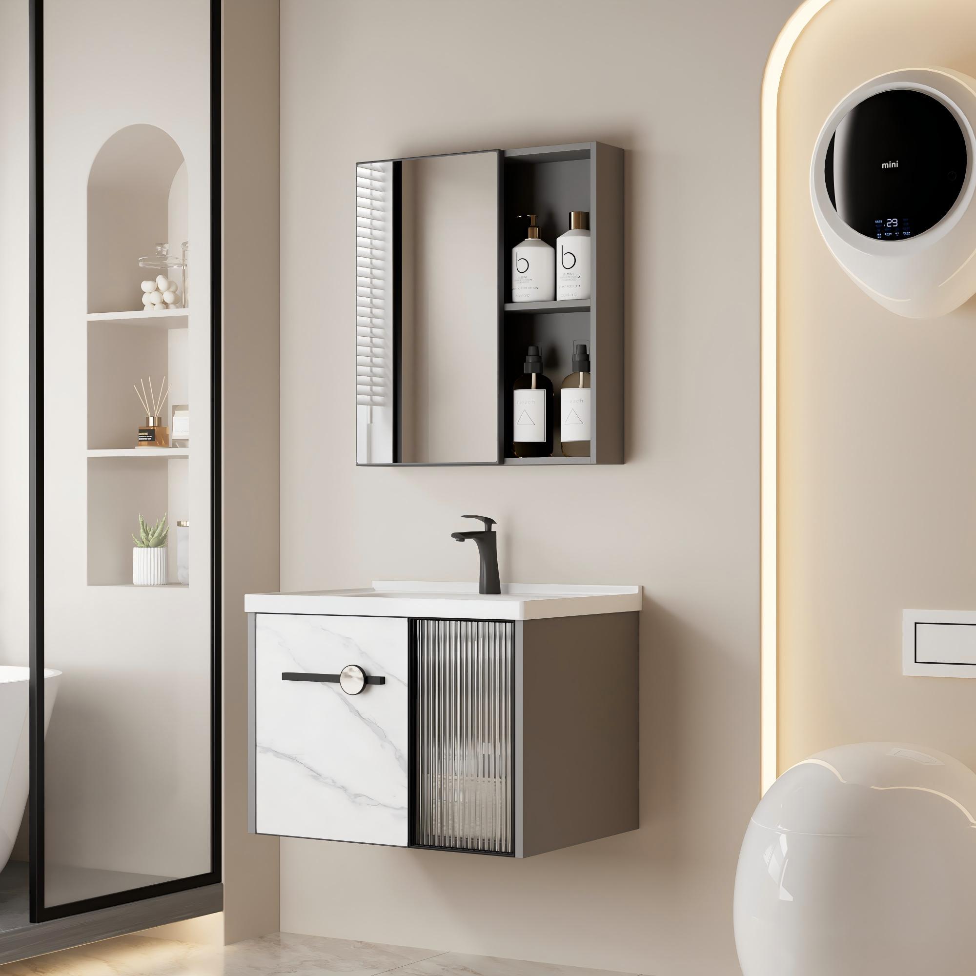 OYAQUA CB-1516-60 600 mm premium finished board vanity with textured surface