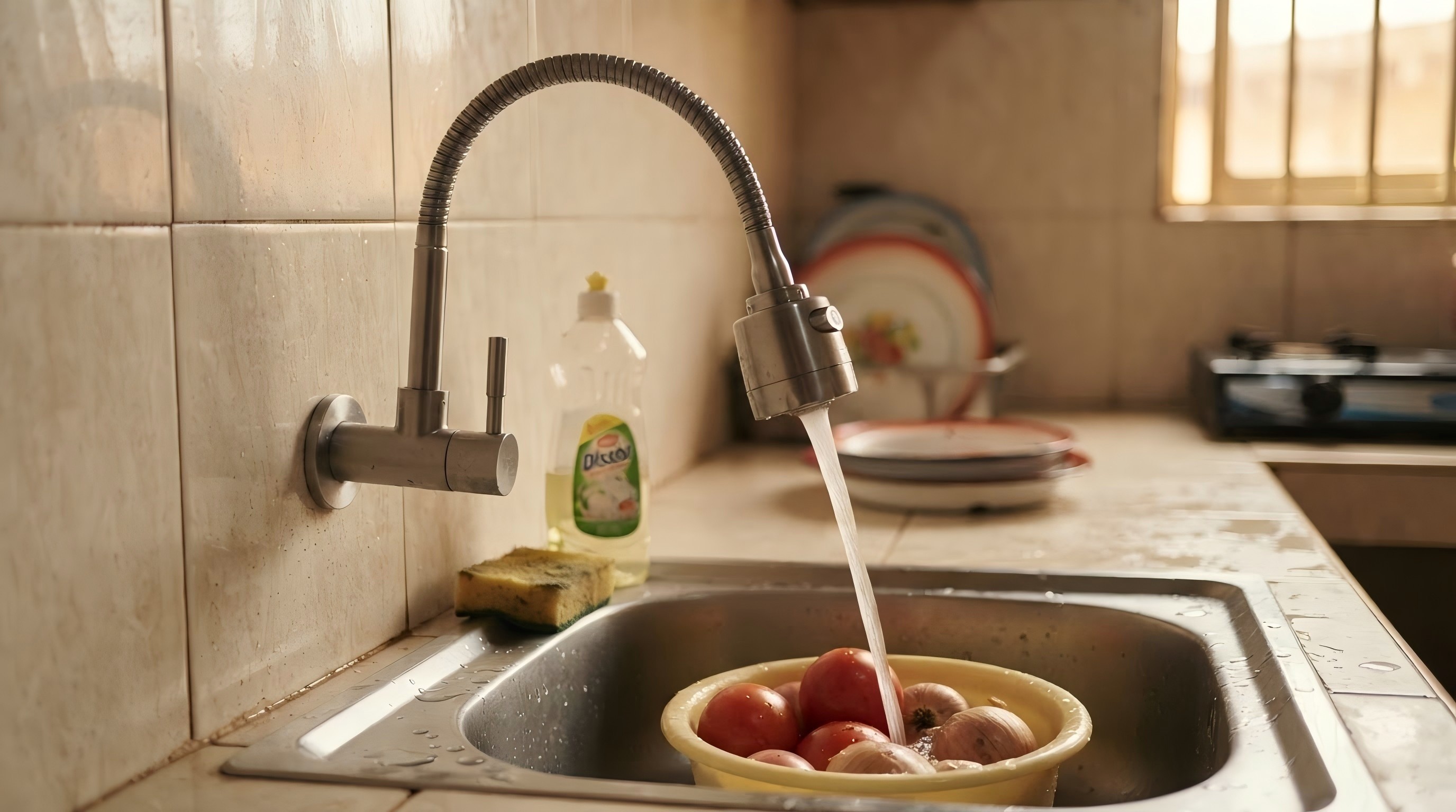 OYAQUA KT-2403N brushed stainless wall-mounted cold water tap