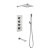 Brushed Nickel 3 Way Concealed Shower System Supplier with Thermostatic Valve