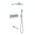 Brushed Nickel 3 Way Concealed Shower System Supplier with Thermostatic Valve