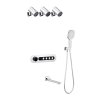 Chrome 4 Way Concealed Shower System Supplier with LCD Temperature Display