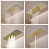 Brushed Gold 6 Way Ceiling Shower System Supplier with LED Temp Screen