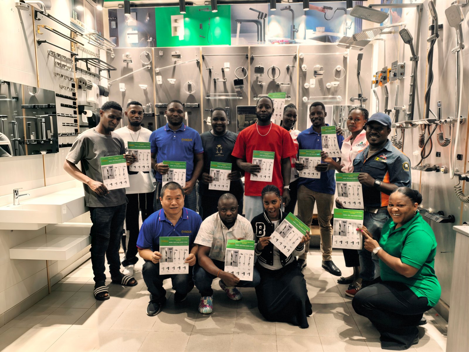 The OYAQUA local team in Uganda, one of seven local teams