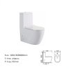 White One Piece Toilet Supplier with Skirted Trapway and Soft Close Seat