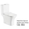 White Two Piece Toilet Supplier with Direct Washdown Flush and Soft Close Seat