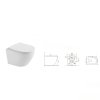 White Wall Hung Toilet Supplier with 490mm Shallow Projection for Small Bathrooms