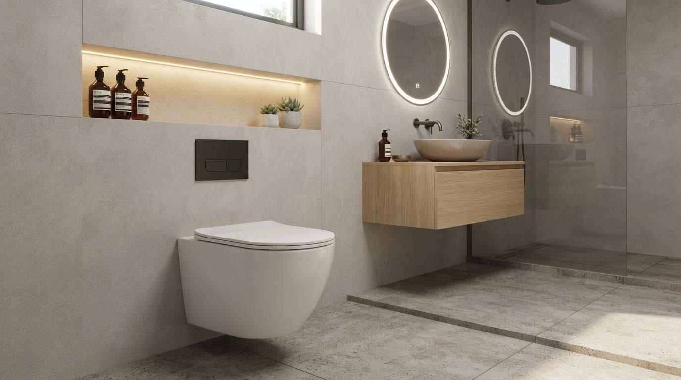 White Wall Hung Toilet Supplier with 490mm Shallow Projection for Small Bathrooms