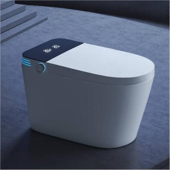 White Smart Toilet Supplier with Tankless Heating and UV Nozzle Rinse