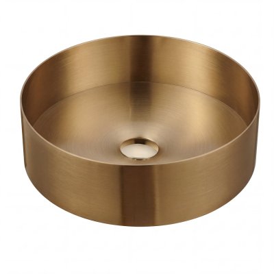 Brushed Gold Stainless Steel Basin Supplier with 3mm Body and Straight Edge Design