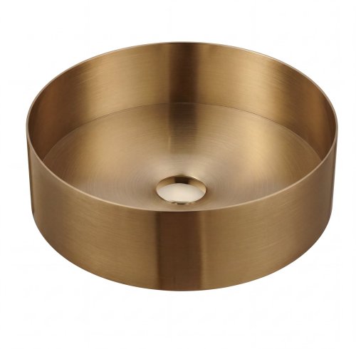 Brushed Gold Stainless Steel Basin Supplier with 3mm Body and Straight Edge Design