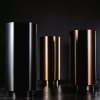 Brushed Gold Freestanding Pedestal Basin Supplier with Cylindrical Column Design