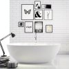 Matte White Artificial Stone Bathtub Supplier with Oval Interior in 8 Lengths