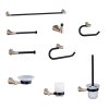 Brushed Gold 9-Piece Bathroom Hardware Set Supplier with SUS304 and Brass Body
