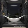 Matte White Suspended Hammock Bathtub Supplier with Wall Mounted Floating Design