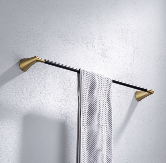 Brushed Gold 9-Piece Bathroom Hardware Set Supplier with SUS304 and Brass Body