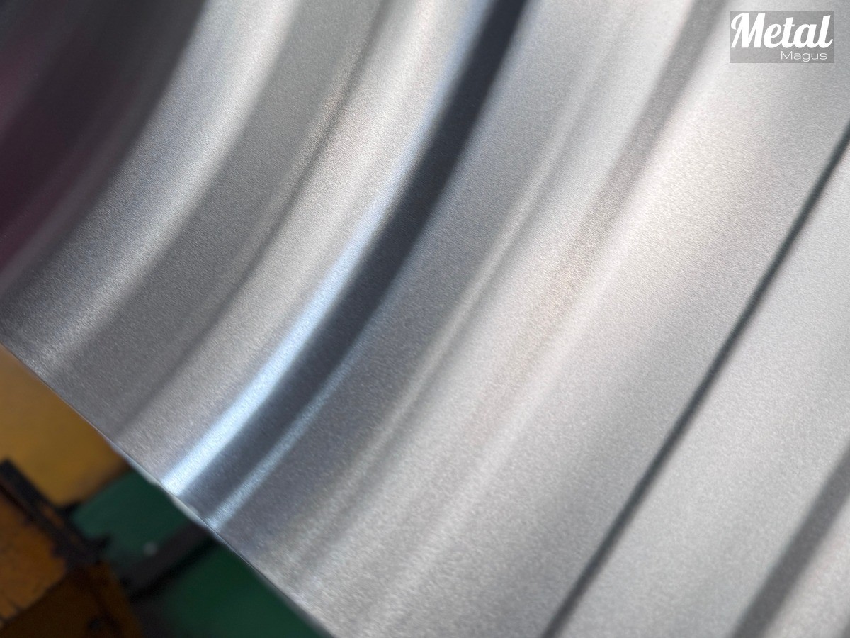 BA finish stainless steel sheet sample — bright annealed, uniform bright metallic sheen