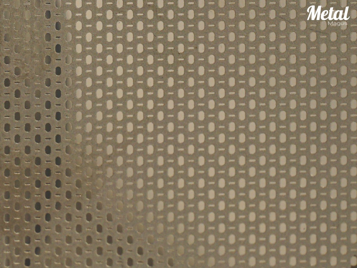Embossed stainless steel — capsule relief pattern