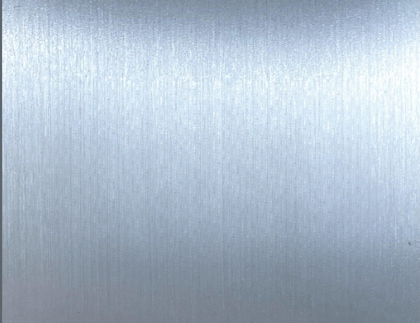 Brushed stainless steel sample plate with fine directional hairline grain