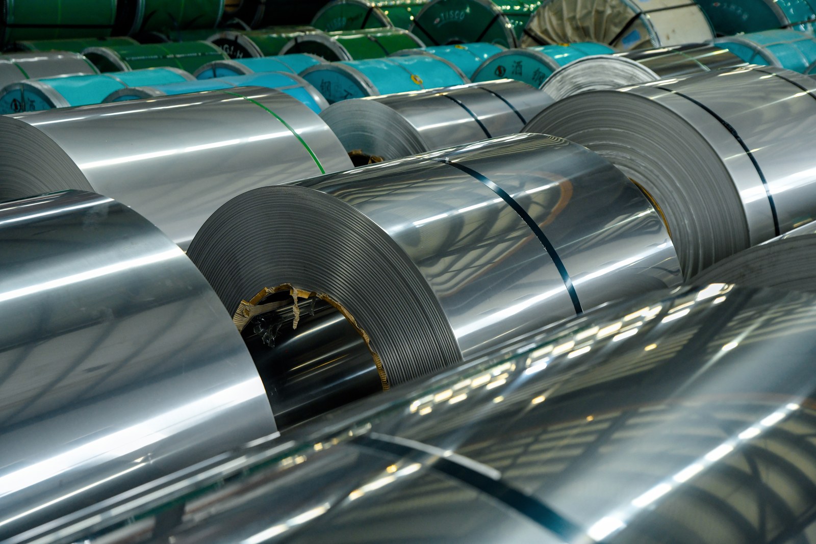 Stainless steel coil stock prepared for architectural metal production