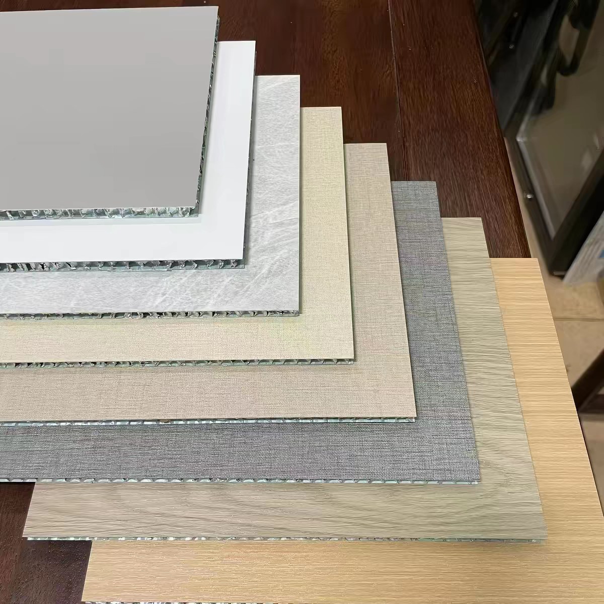 Honeycomb lightweight metal panel construction