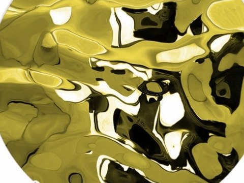 Large water ripple stainless steel sample plate with broad dramatic surface geometry