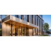 Curved Mirror Canopy and Column Cladding