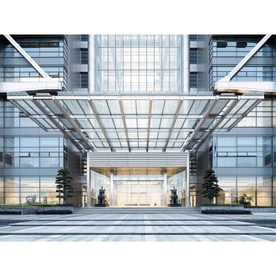 Curved Stainless Steel Canopy
