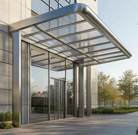 Cantilever Stainless Steel Entrance Canopy
