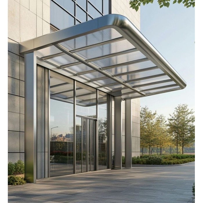 Cantilever Stainless Steel Entrance Canopy