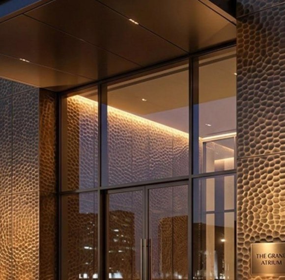 Curved PVD Canopy and Portal Cladding