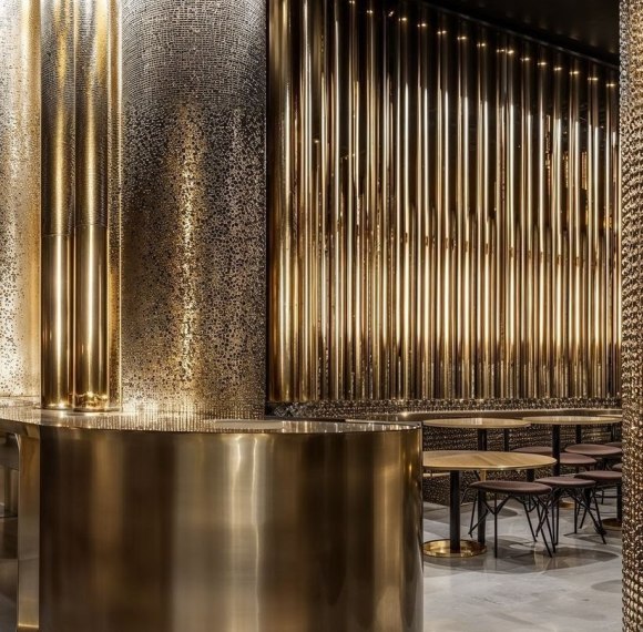 Fluted Stainless Steel Wall Panel